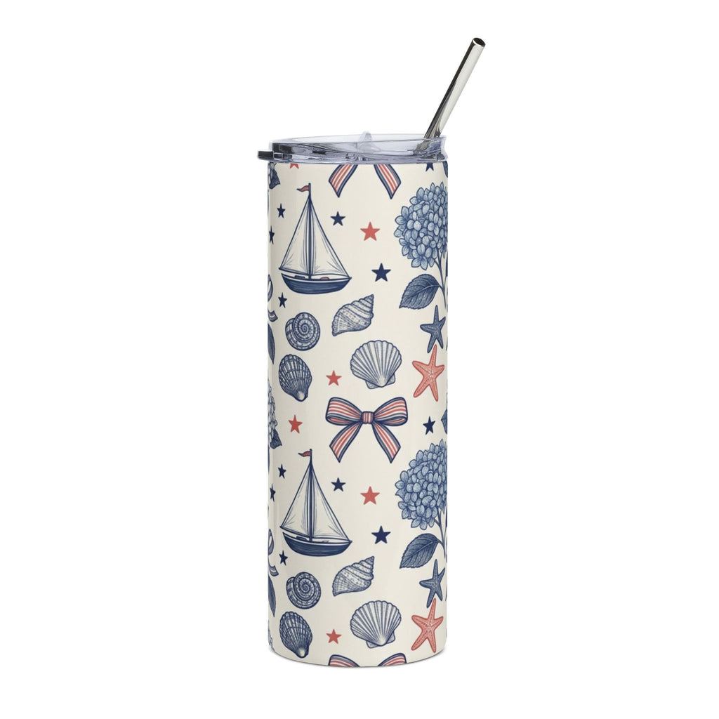 Nantucket Stainless Steel Tumbler — 20oz Insulated Travel Cup Printify