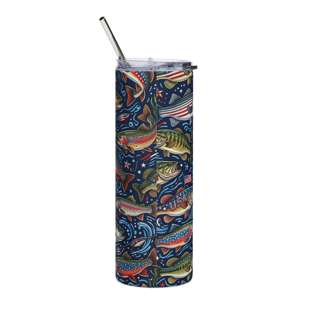 American Bass 20oz Stainless Steel Tumbler Printify