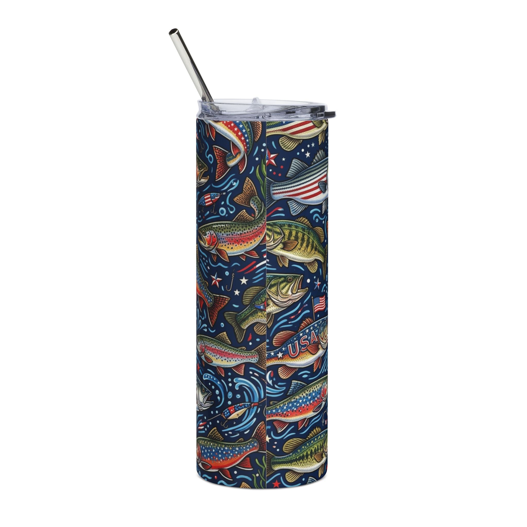 American Bass 20oz Stainless Steel Tumbler Printify