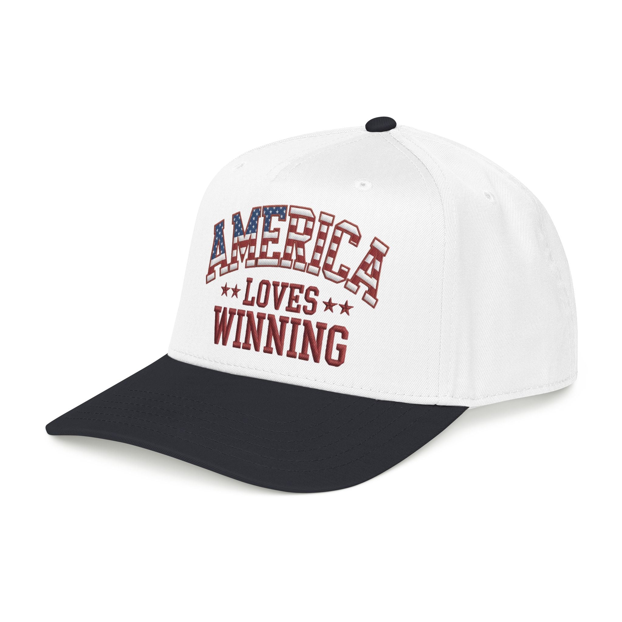 America Loves Winning Patriotic Hat – American Flag Cap