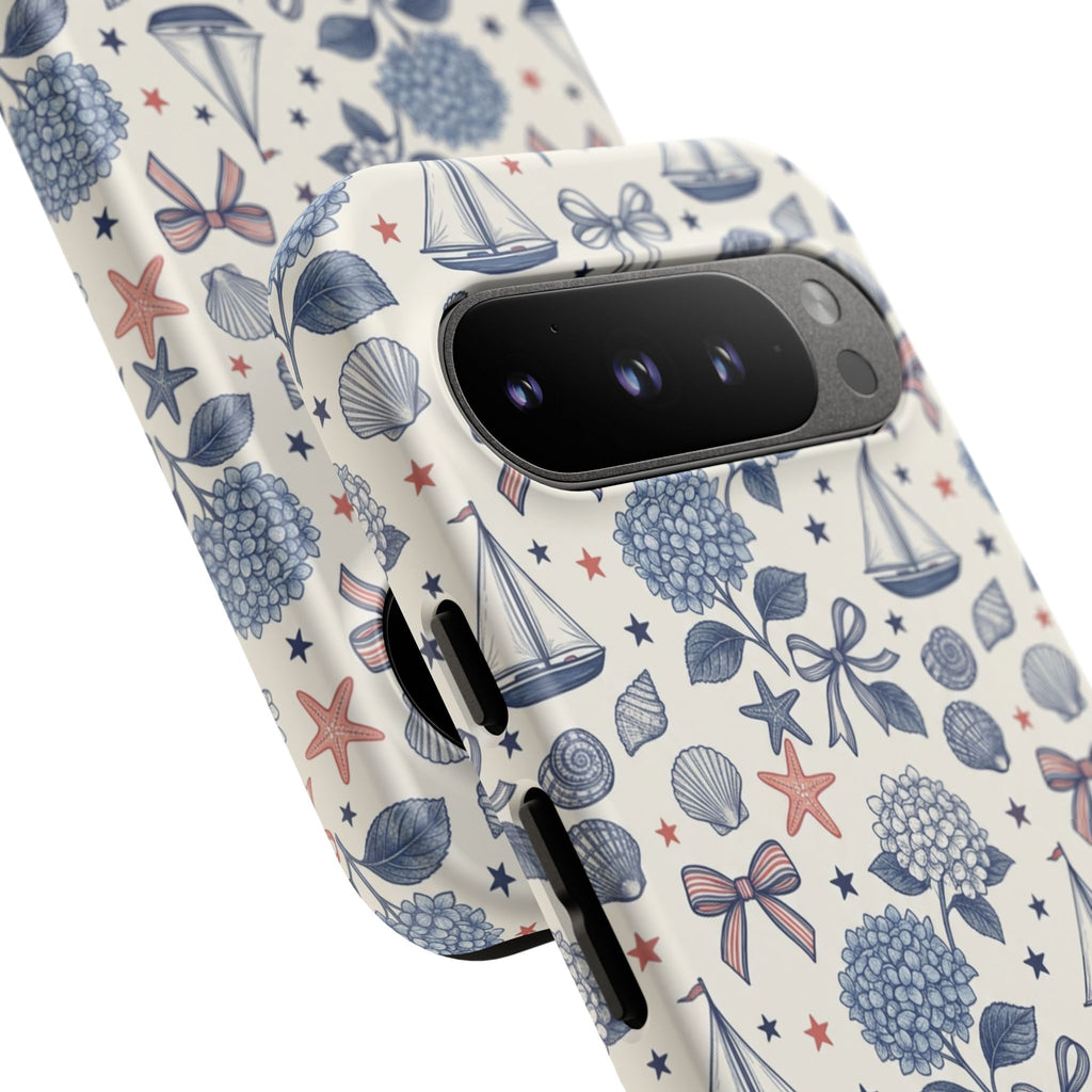 Coastal Americana Hydrangea Phone Case Printify