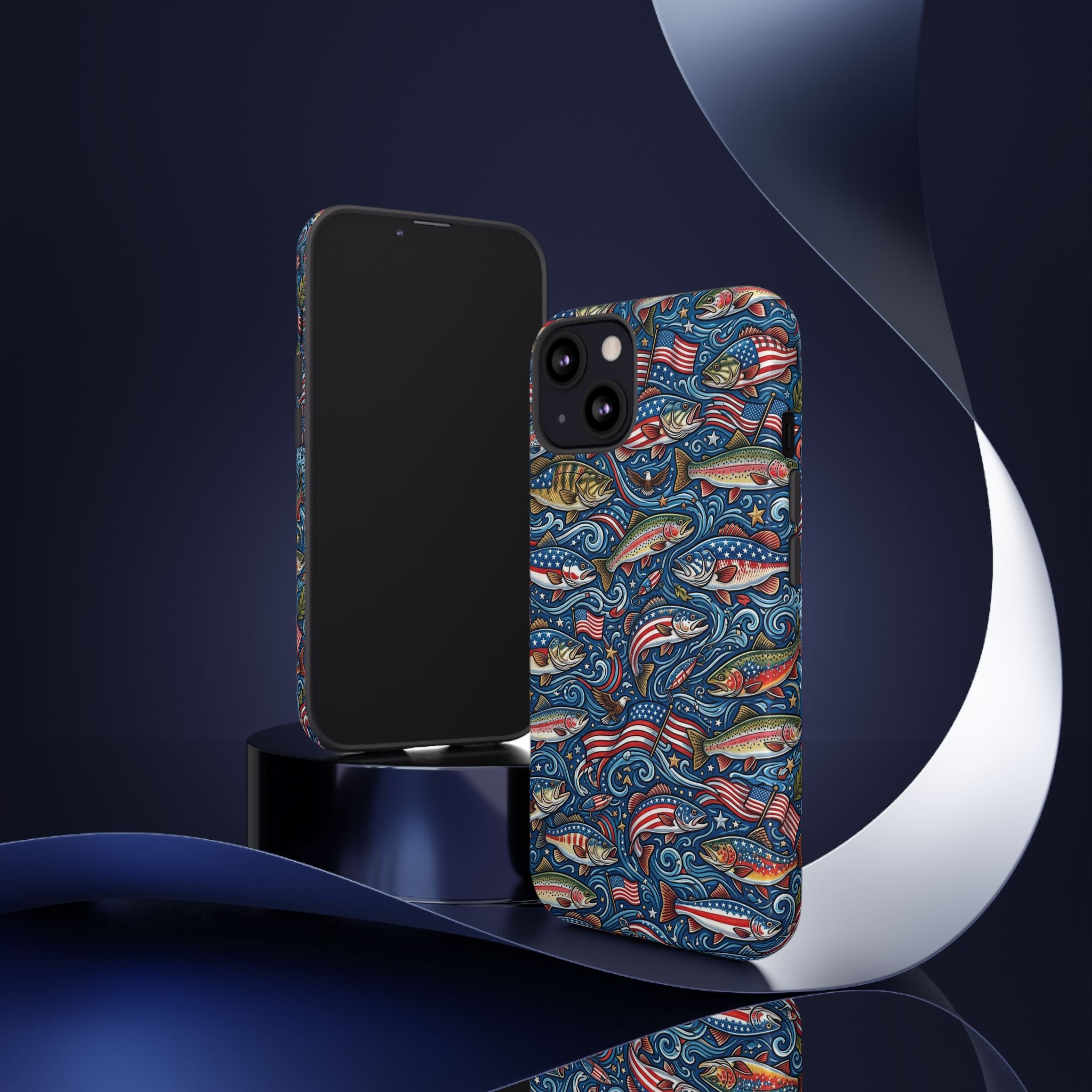 Patriotic Fishing Waters Phone Case Printify