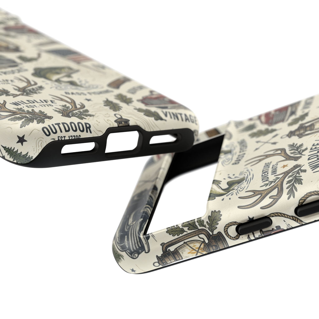 Patriotic Outdoors Phone Case – Bass Fishing & Vintage Americana Case Printify