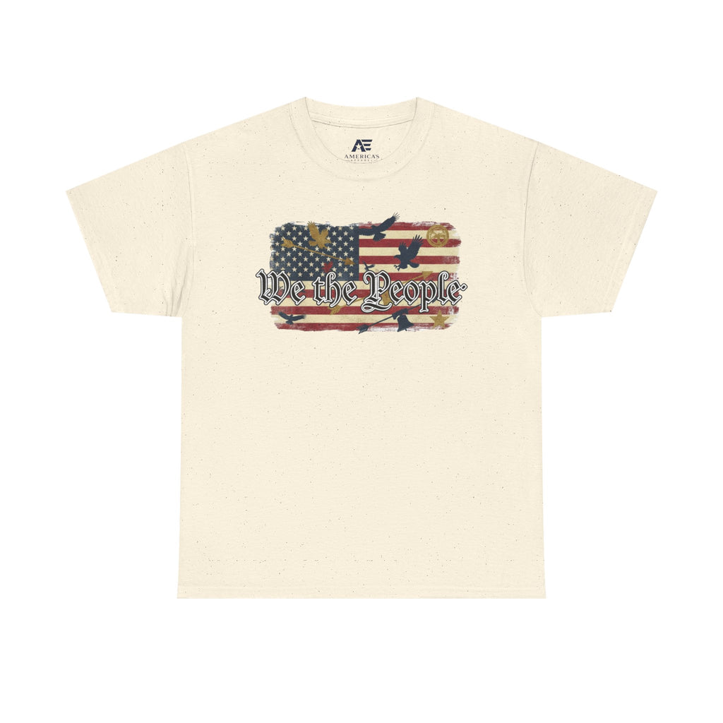 We The People American Flag Patriotic T-Shirt – Unisex Heavy Cotton Tee