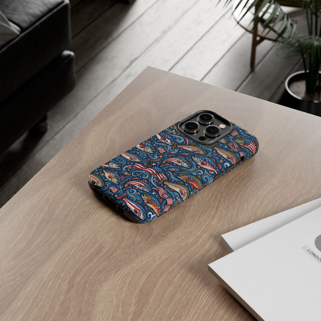 Patriotic Fishing Waters Phone Case Printify