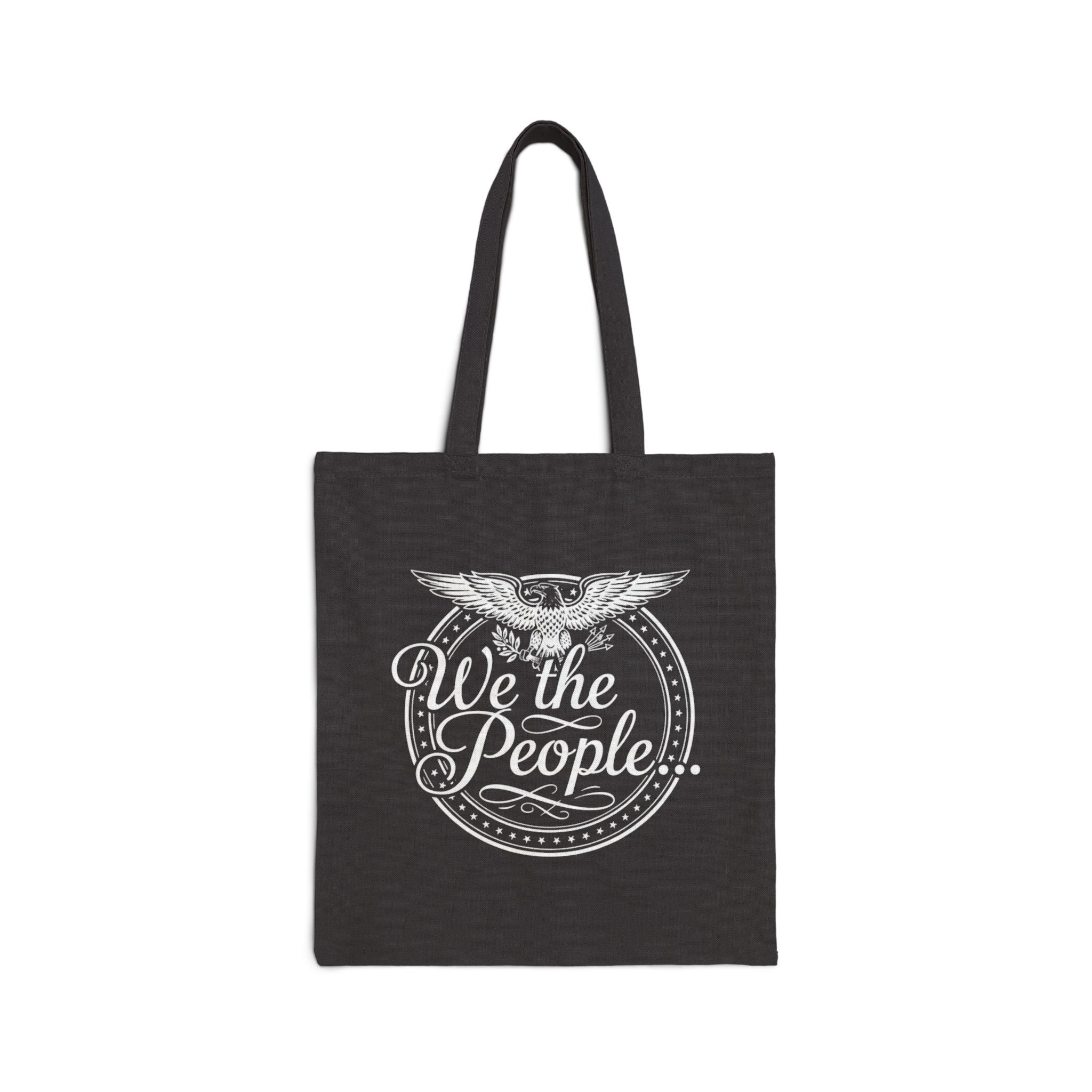 We The People Patriotic Seal Cotton Canvas Tote Bag