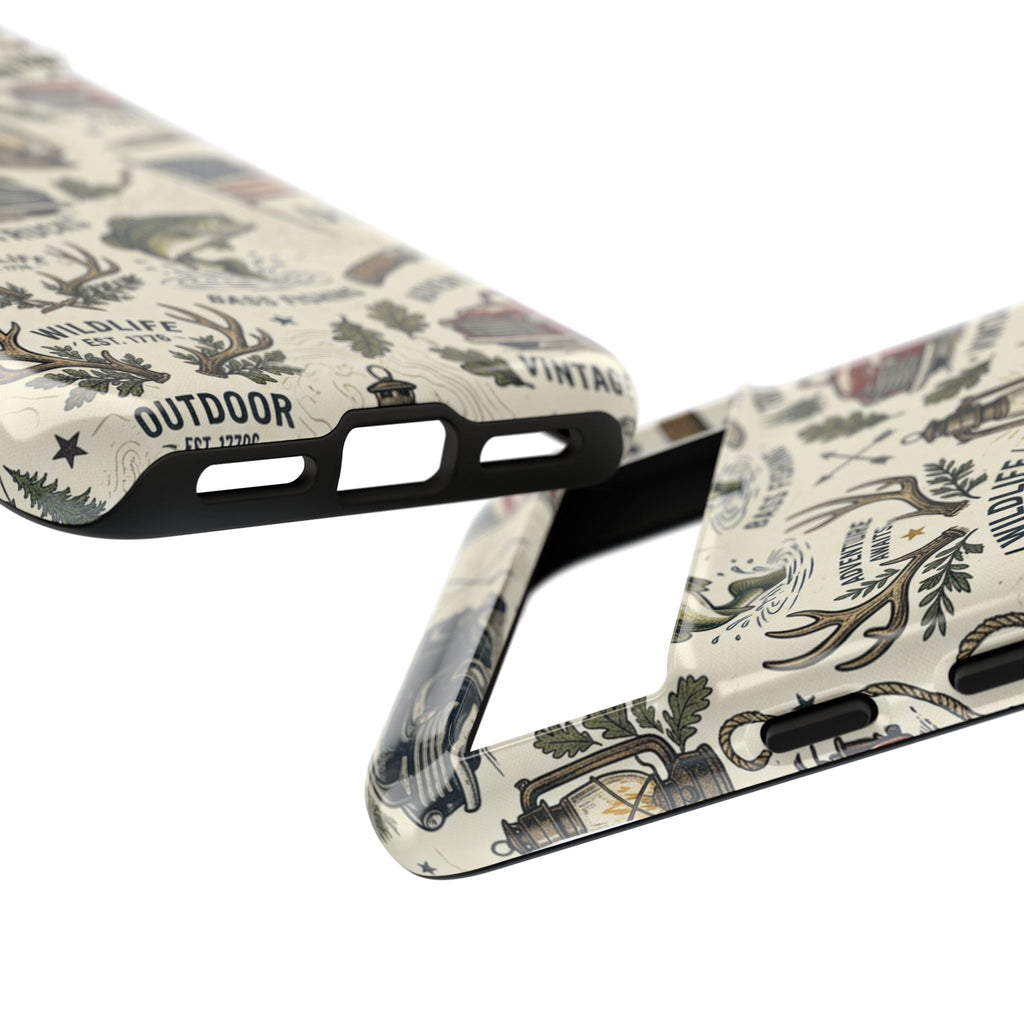 Patriotic Outdoors Phone Case – Bass Fishing & Vintage Americana Case Printify