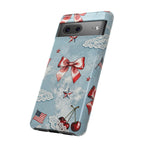 Americana Coquette Cherry Bow Phone Case Printify