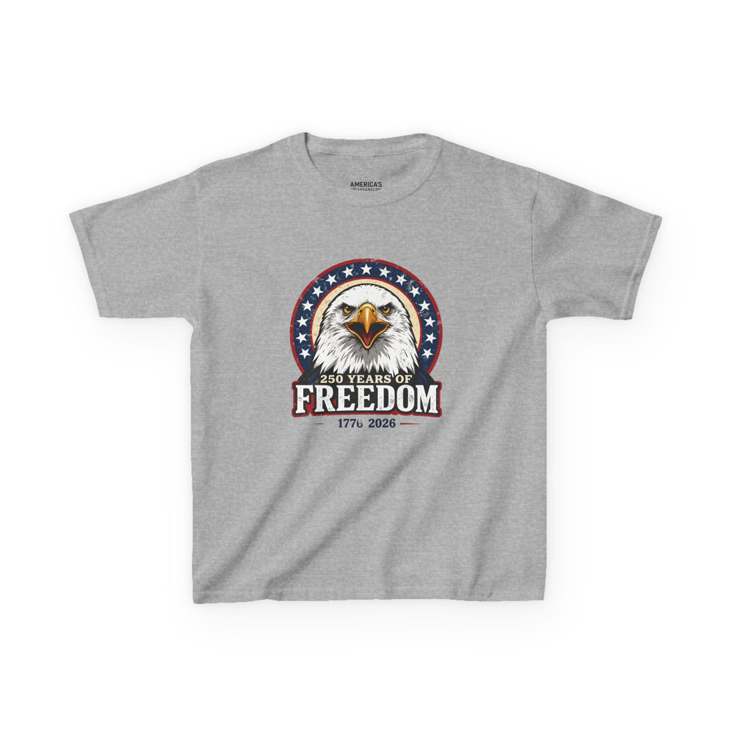 Patriotic Bald Eagle Kids Tee — Freedom Eagle T-Shirt Printify