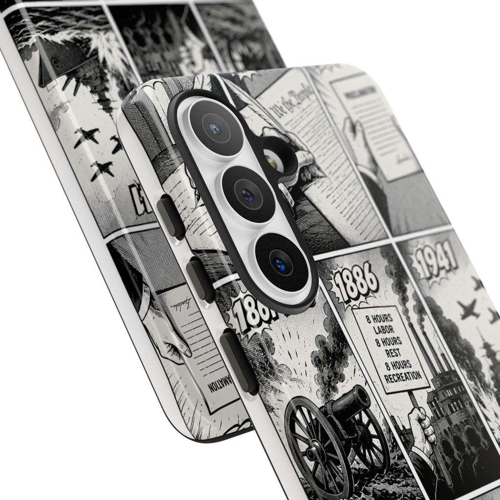America Through the Ages Comic History Phone Case Printify