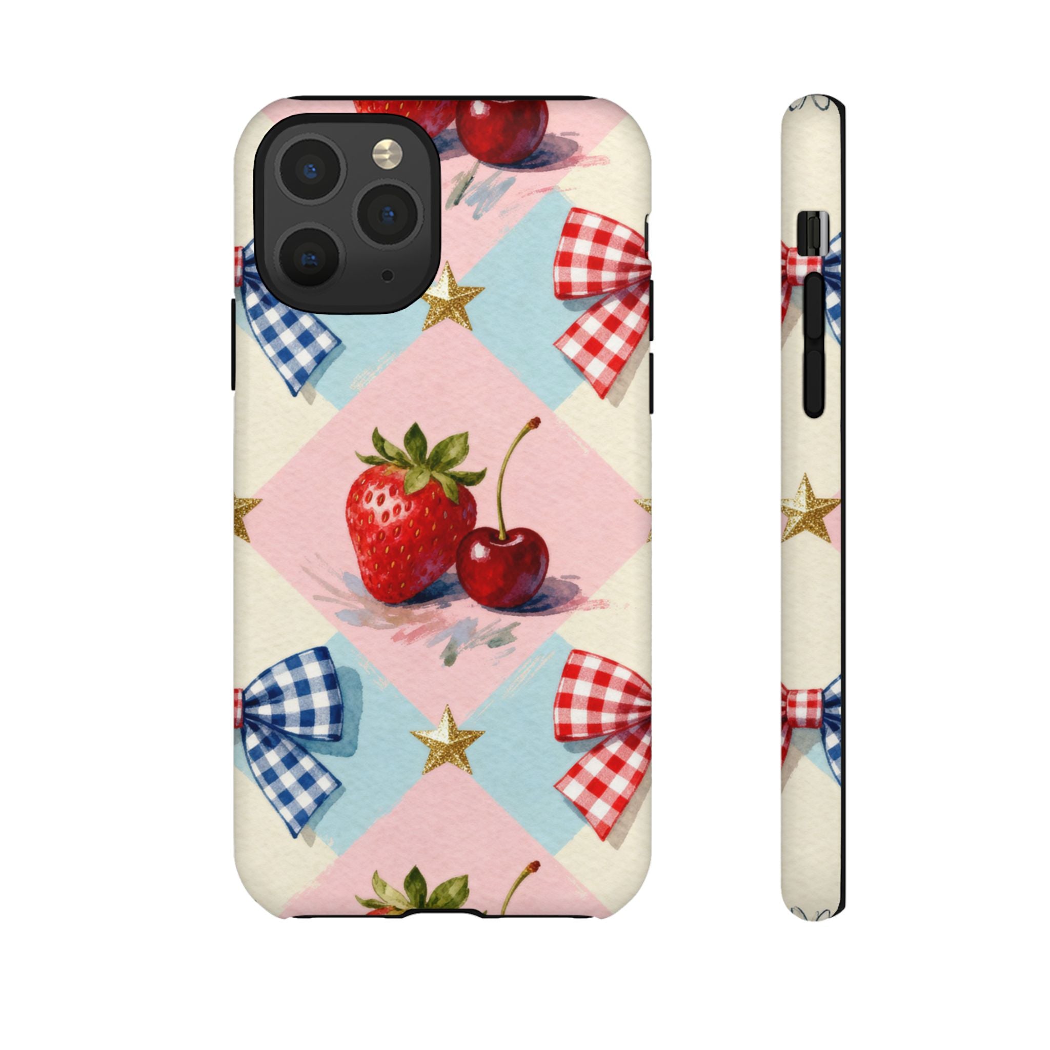 Americana Coquette Cherry Picnic Phone Case Printify