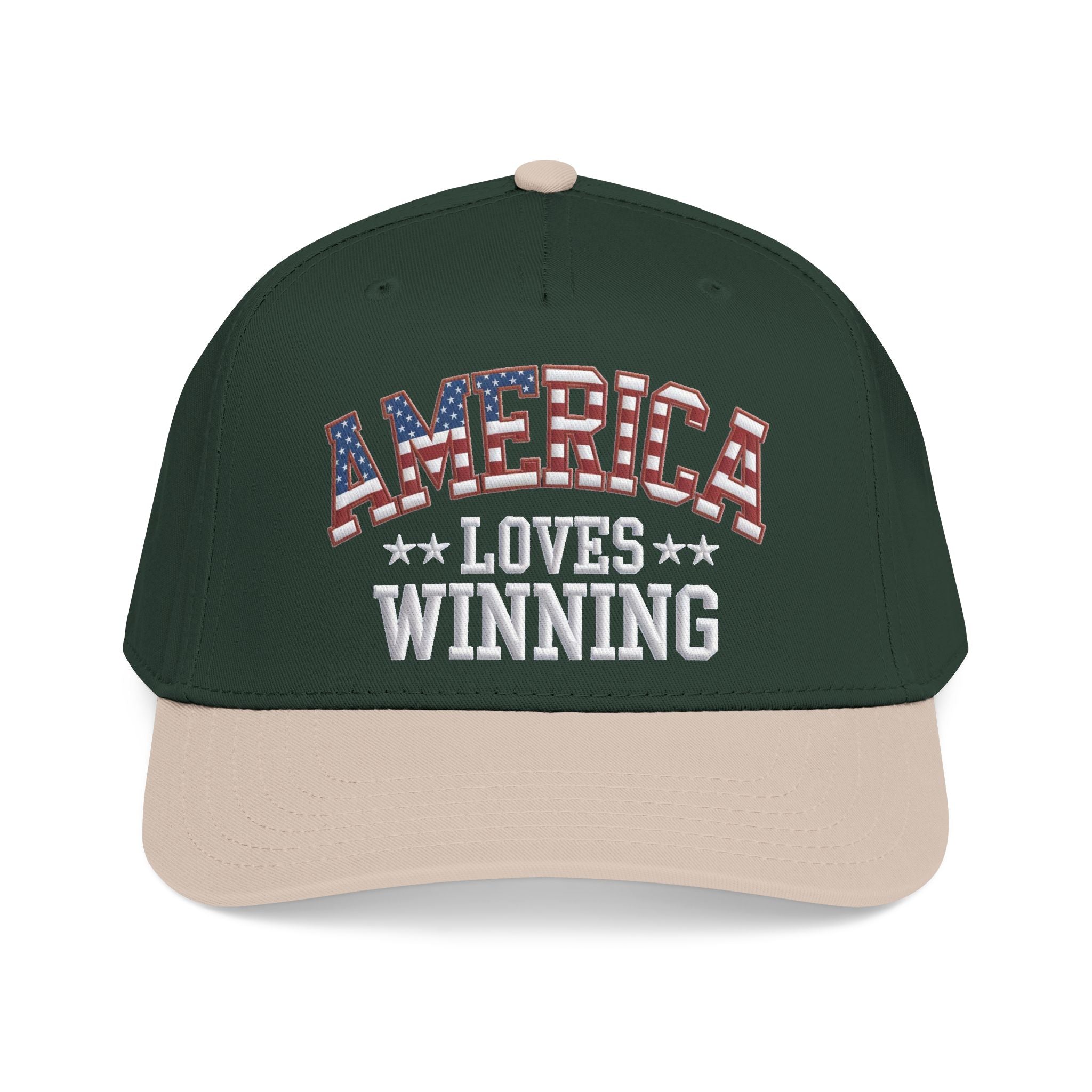 America Loves Winning Patriotic Hat – American Flag Cap