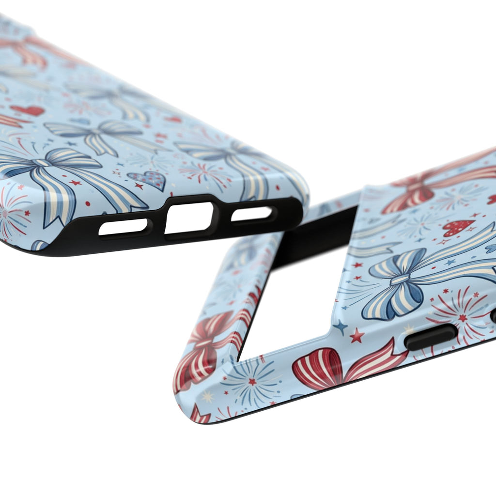 Patriotic Coquette Bows & Fireworks Phone Case Printify