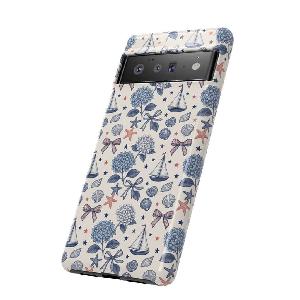 Coastal Americana Hydrangea Phone Case Printify
