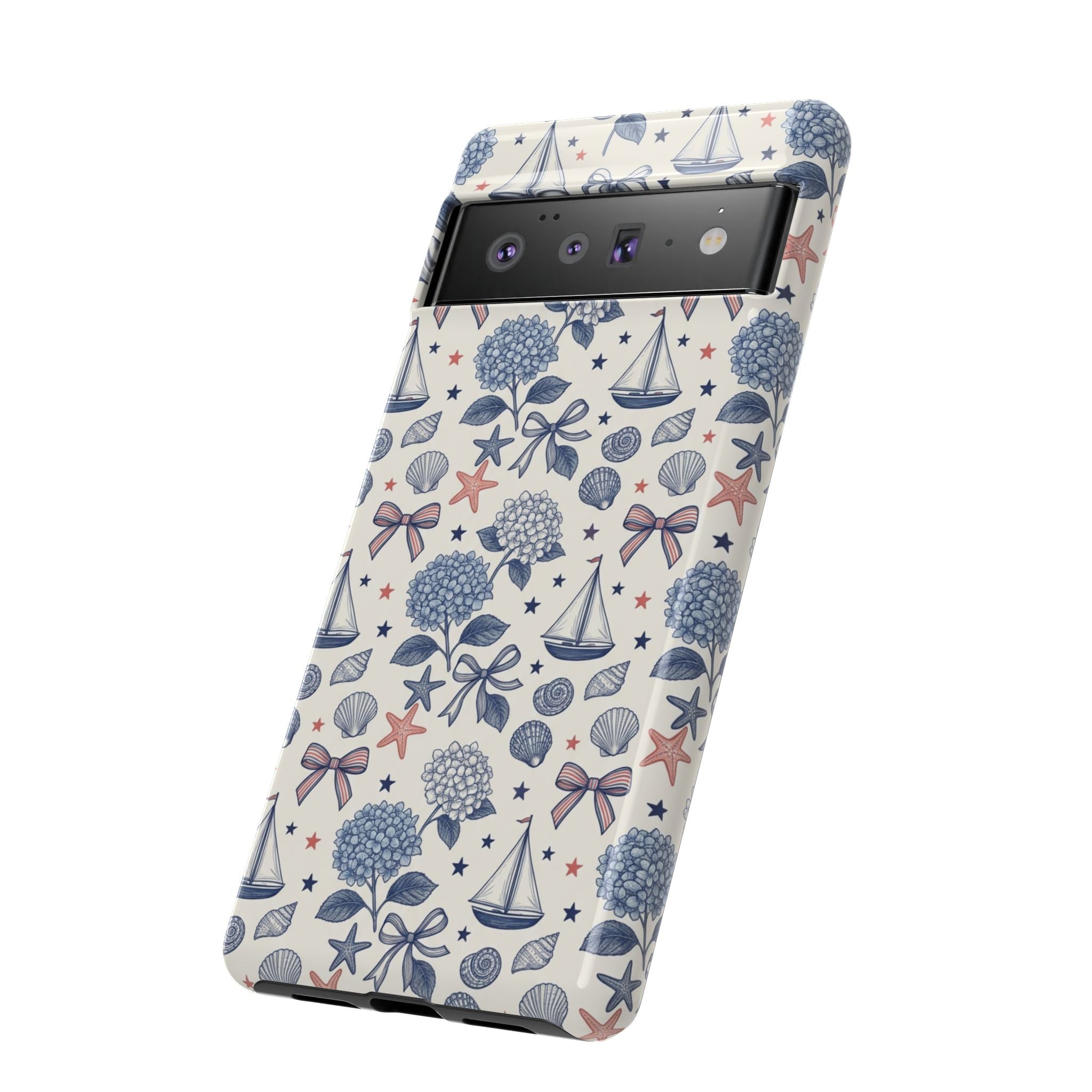 Coastal Americana Hydrangea Phone Case Printify
