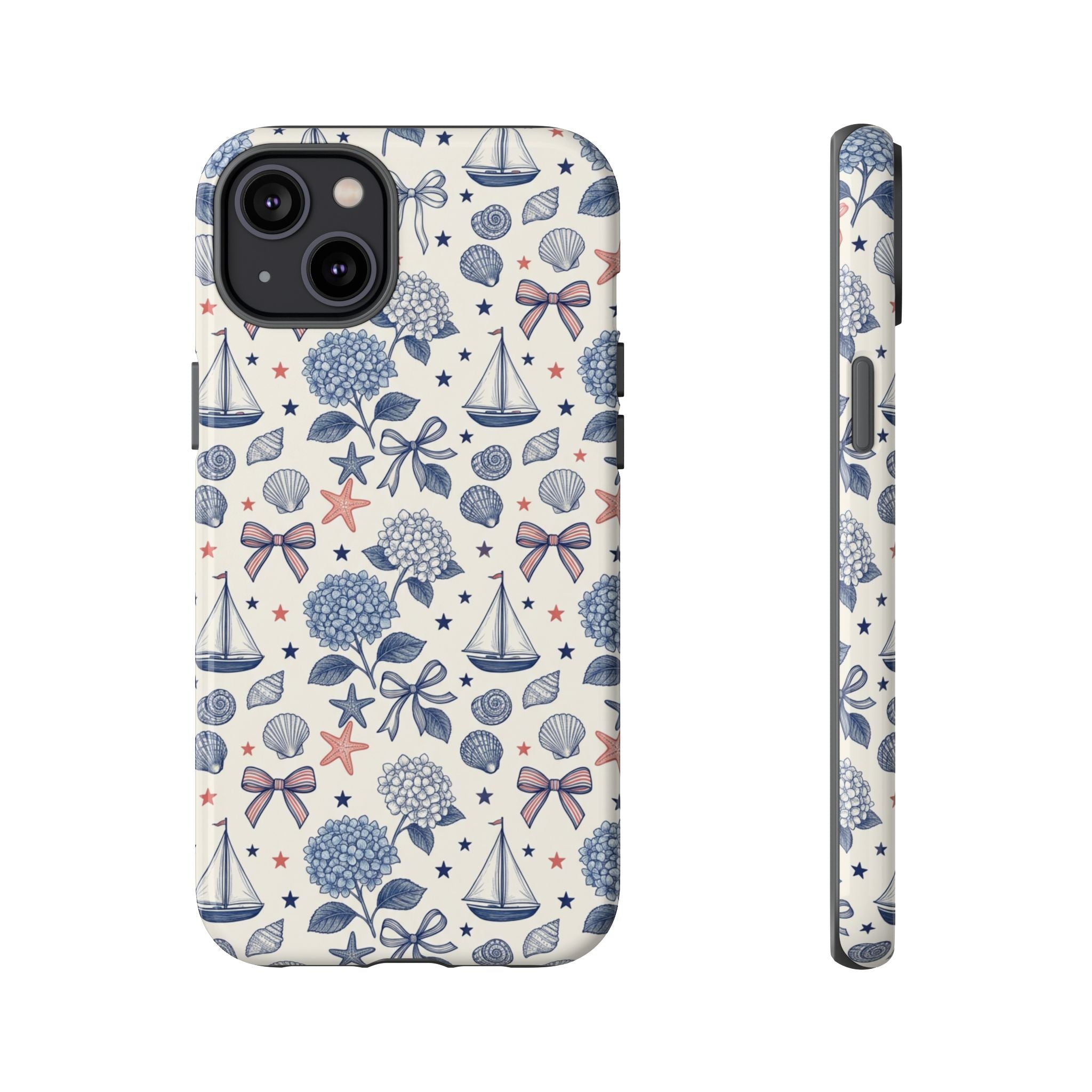 Coastal Americana Hydrangea Phone Case Printify