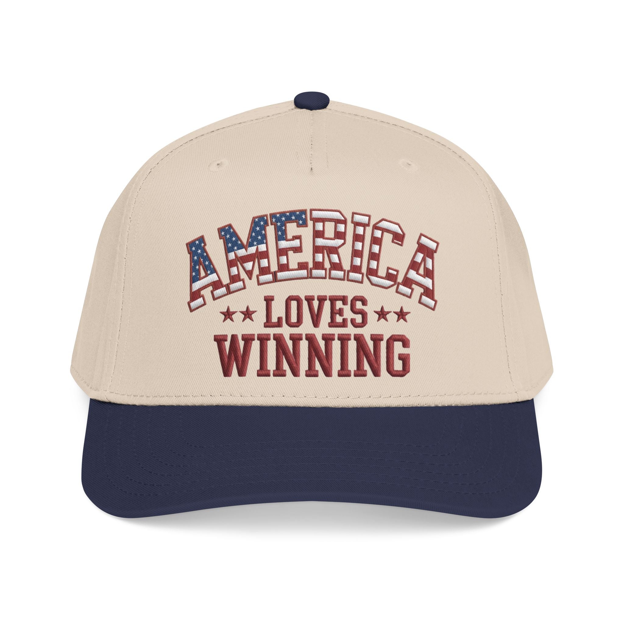 America Loves Winning Patriotic Hat – American Flag Cap