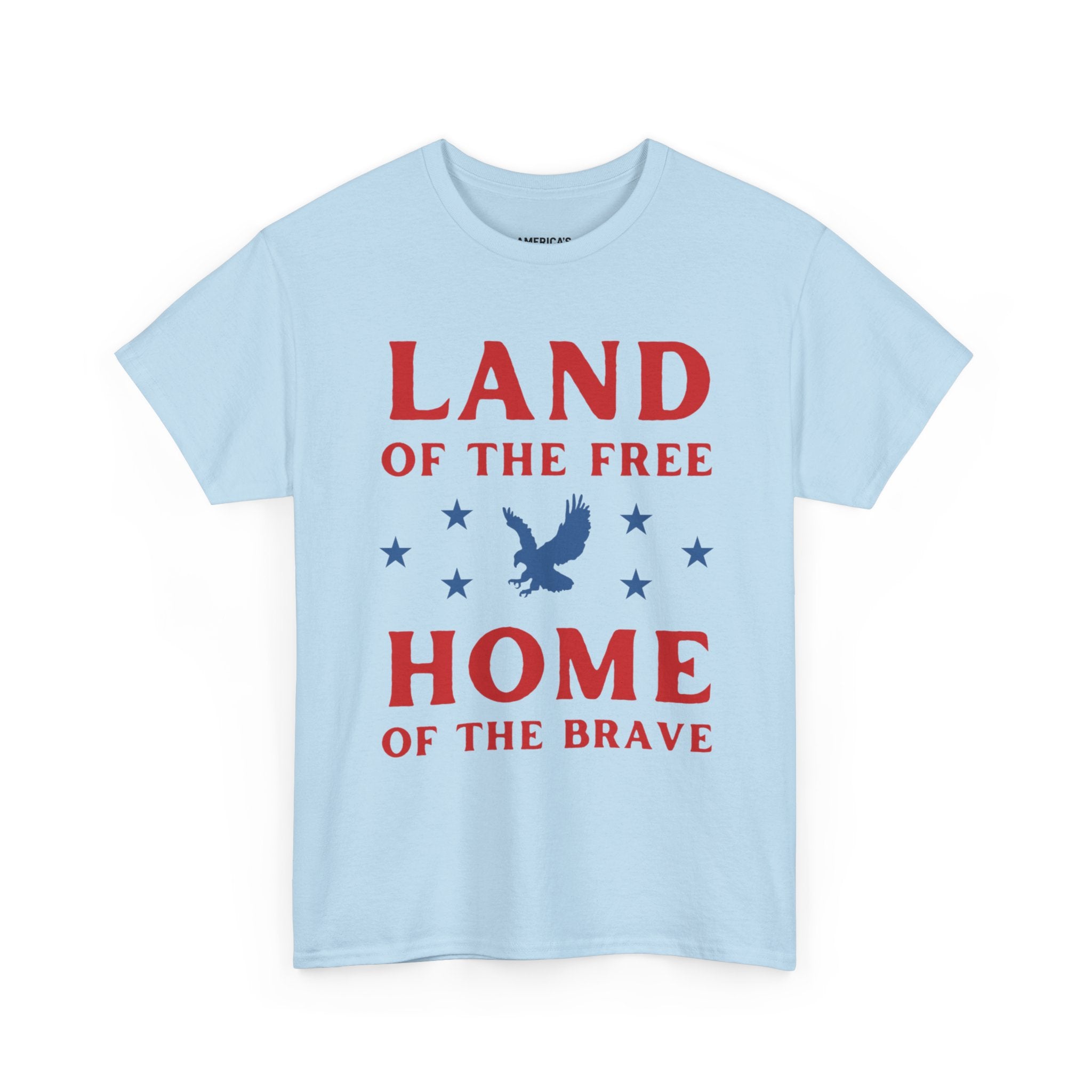 Land of the Free Home of the Brave Eagle Patriotic T-Shirt Printify