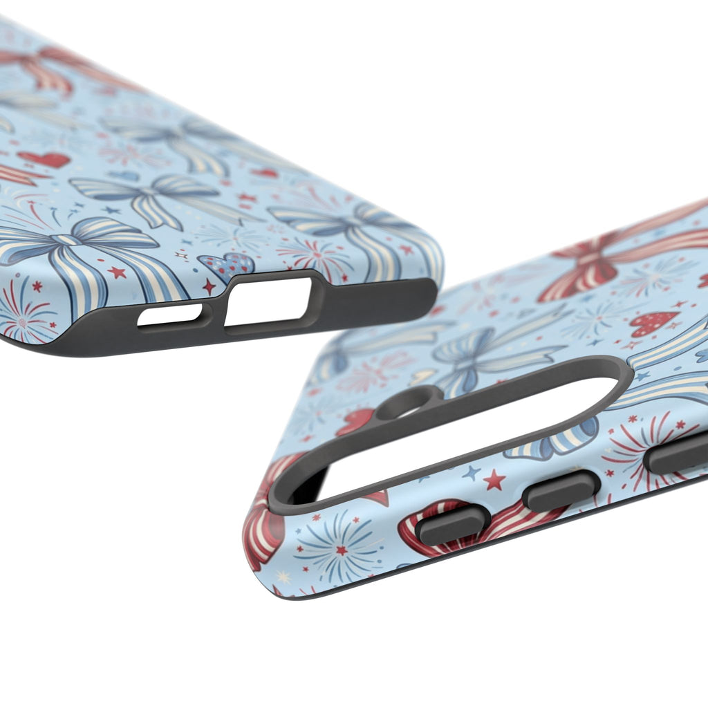 Patriotic Coquette Bows & Fireworks Phone Case Printify
