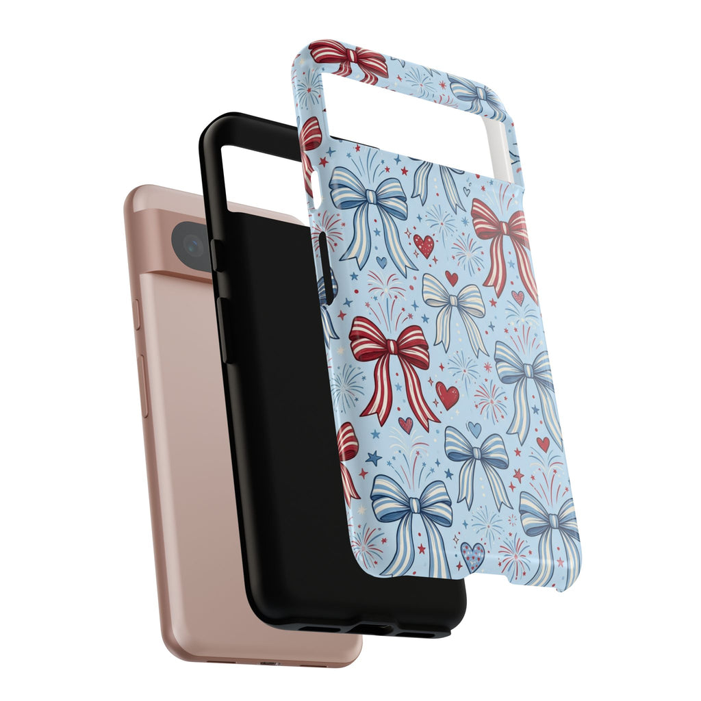 Patriotic Coquette Bows & Fireworks Phone Case Printify