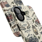 Patriotic Outdoors Phone Case – Bass Fishing & Vintage Americana Case Printify