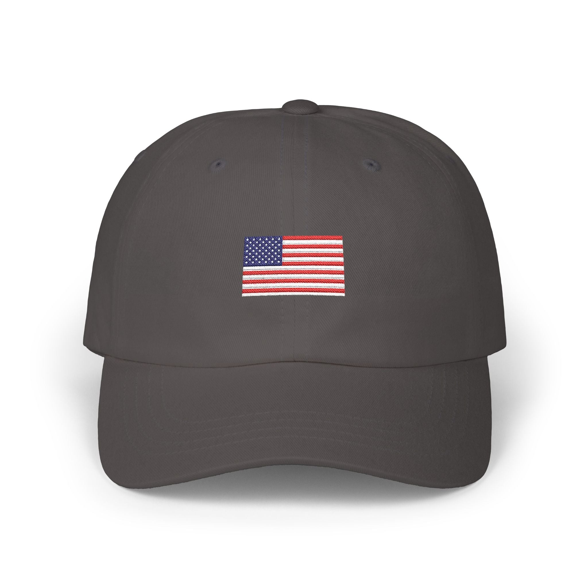 Embroidered American Flag Dad Cap — Classic Patriotic Baseball Hat Printify