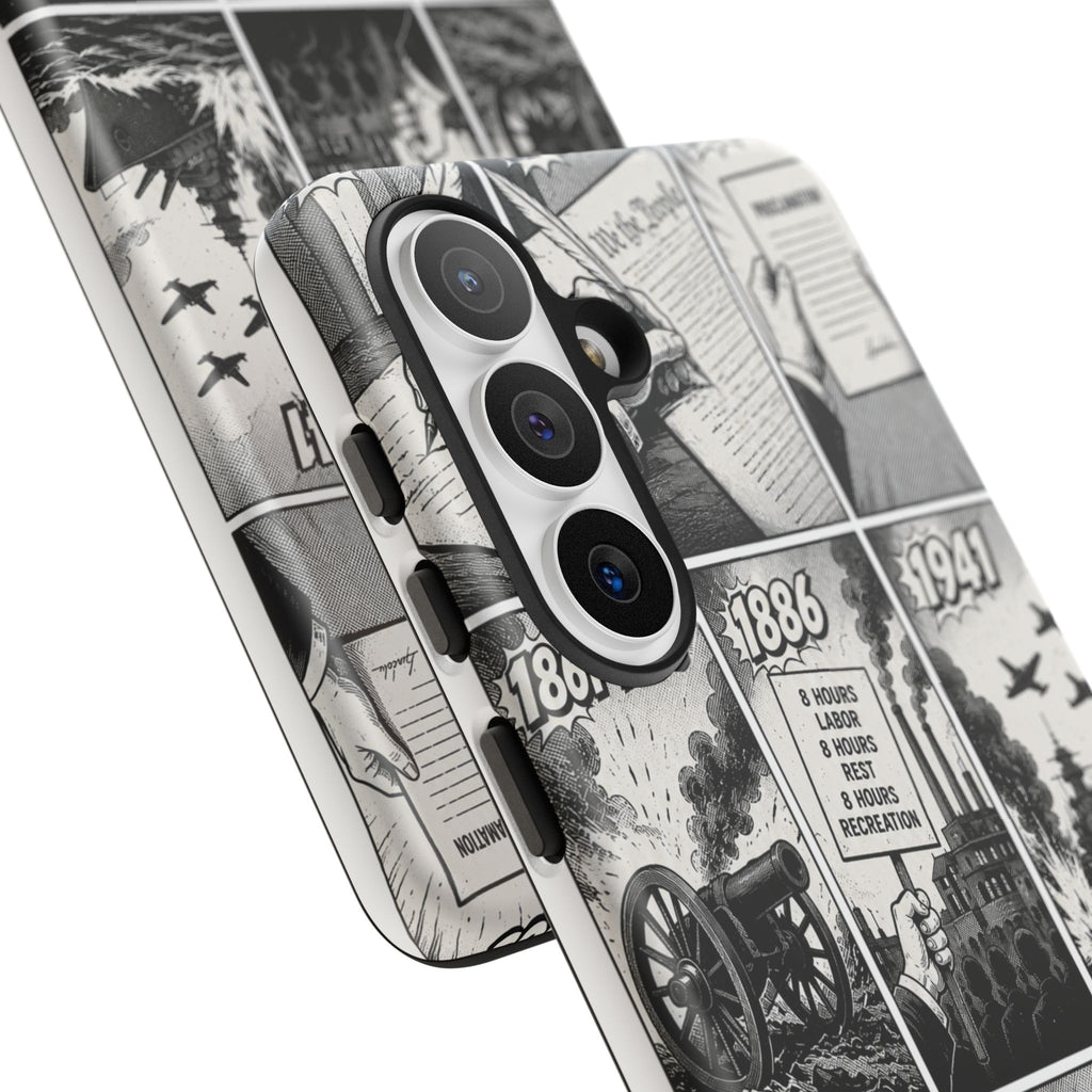 America Through the Ages Comic History Phone Case Printify