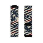 Freedom Eagle Crew Socks – Vintage Patriotic American Eagle Socks Printify