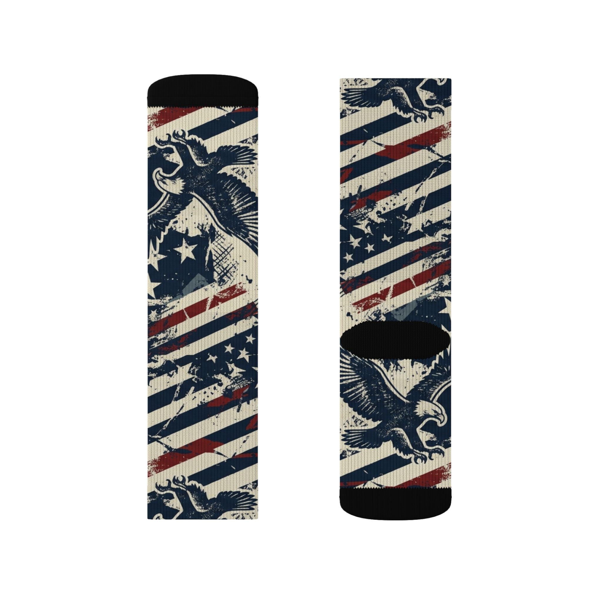 Freedom Eagle Crew Socks – Vintage Patriotic American Eagle Socks Printify
