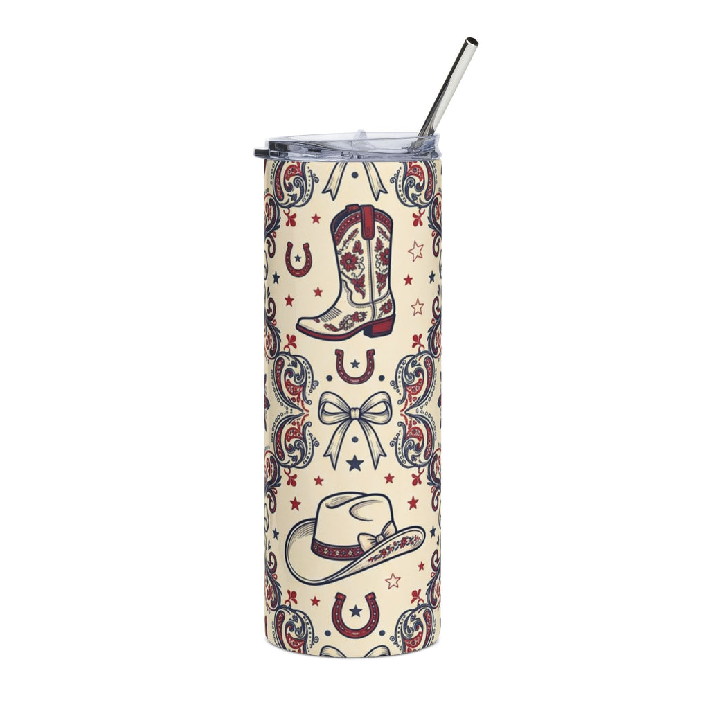 Cowgirl Americana 20oz Stainless Steel Tumbler Printify