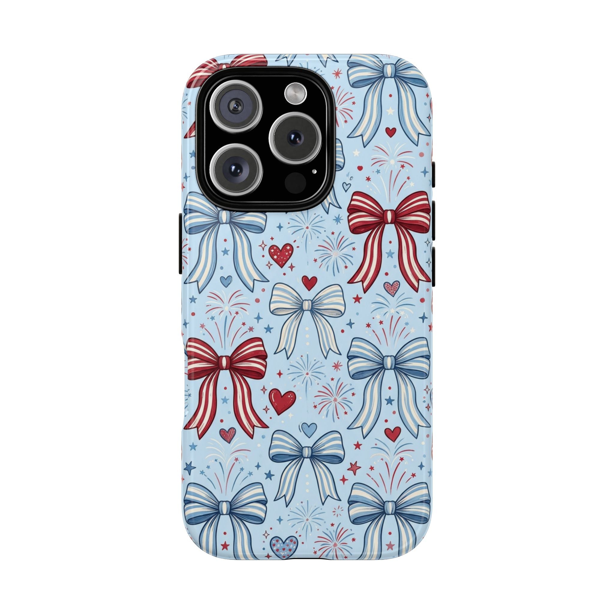 Patriotic Coquette Bows & Fireworks Phone Case Printify