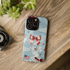 Americana Coquette Cherry Bow Phone Case Printify