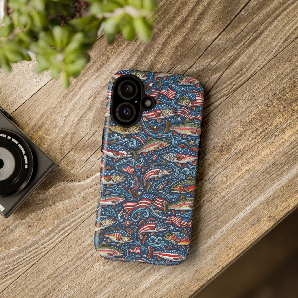 Patriotic Fishing Waters Phone Case Printify
