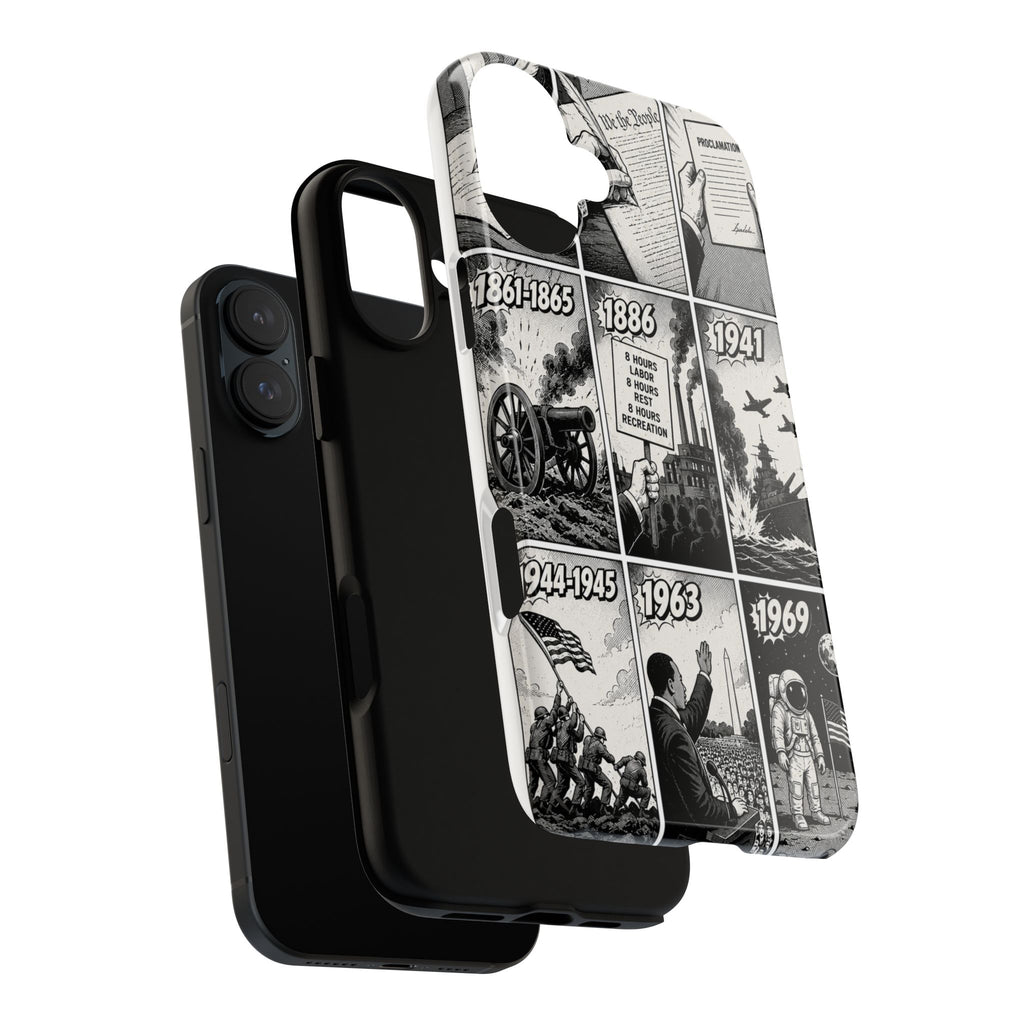 America Through the Ages Comic History Phone Case Printify