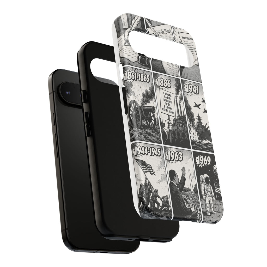 America Through the Ages Comic History Phone Case Printify
