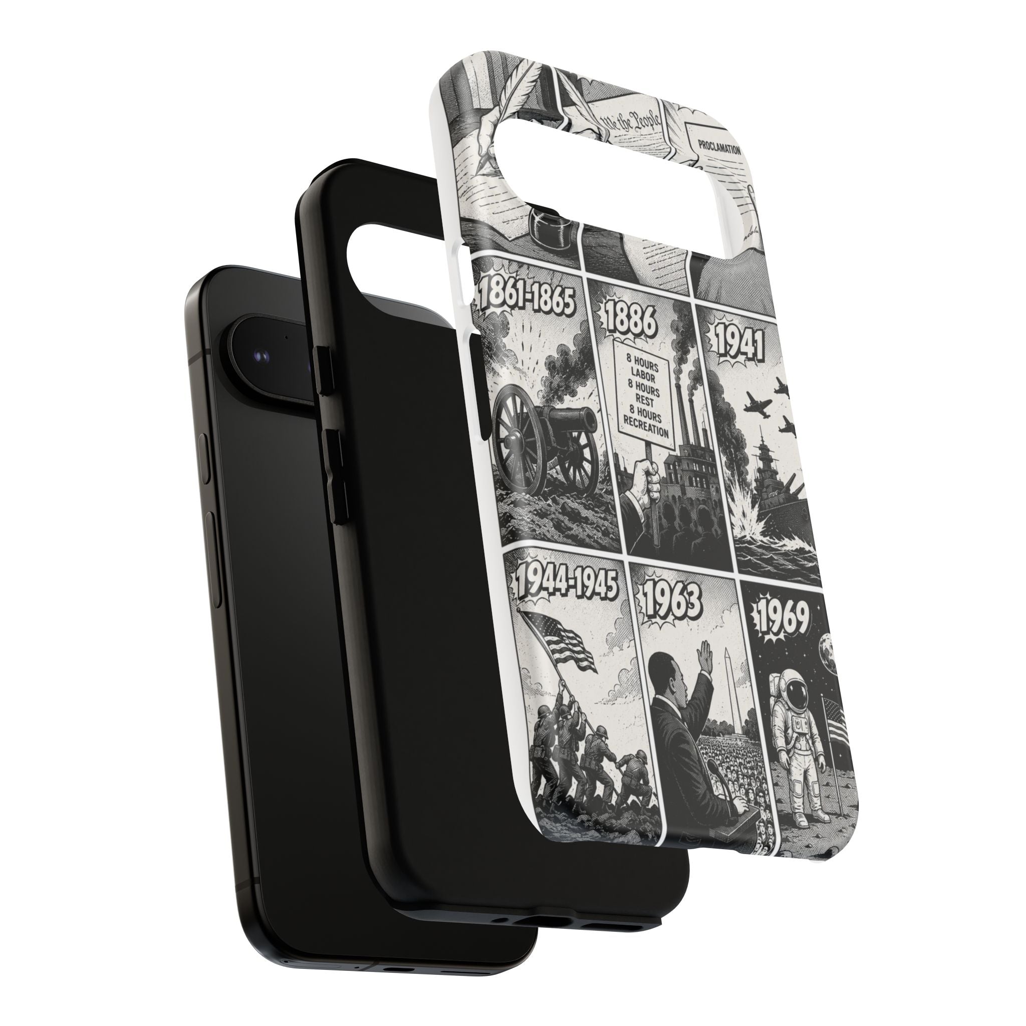 America Through the Ages Comic History Phone Case Printify