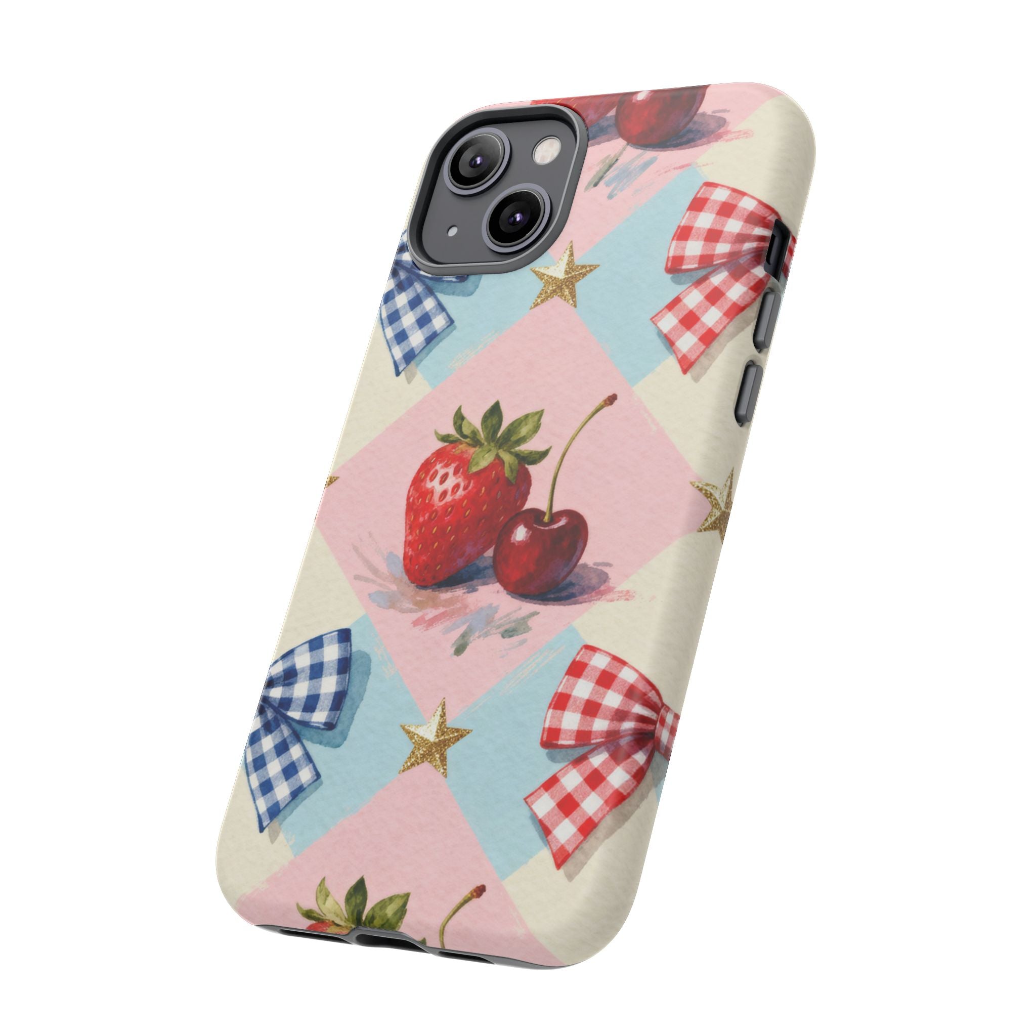 Americana Coquette Cherry Picnic Phone Case Printify