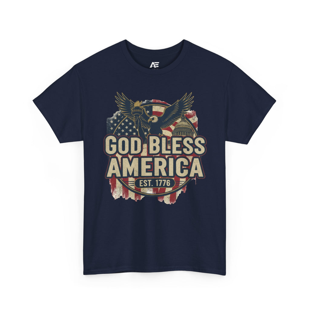 God Bless America 1776 Patriotic T-Shirt – Vintage American Heritage Tee