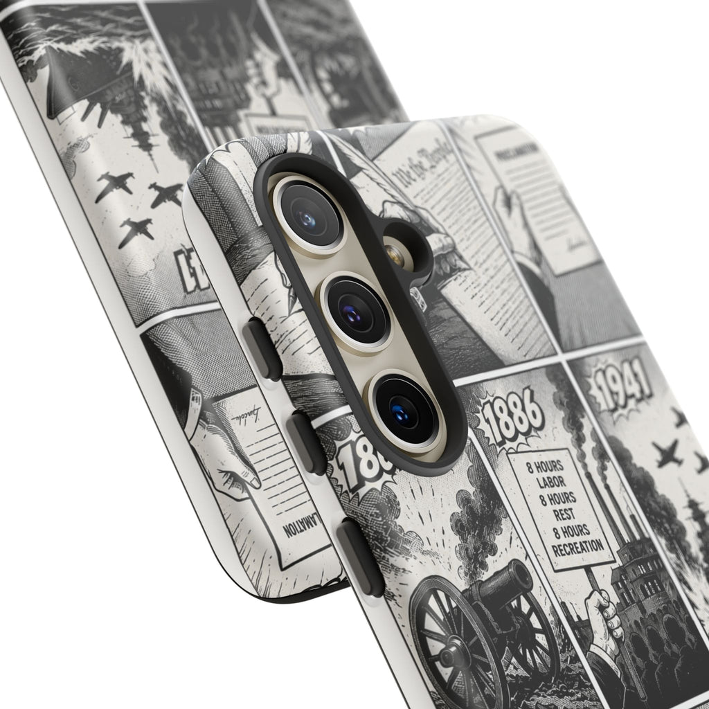 America Through the Ages Comic History Phone Case Printify