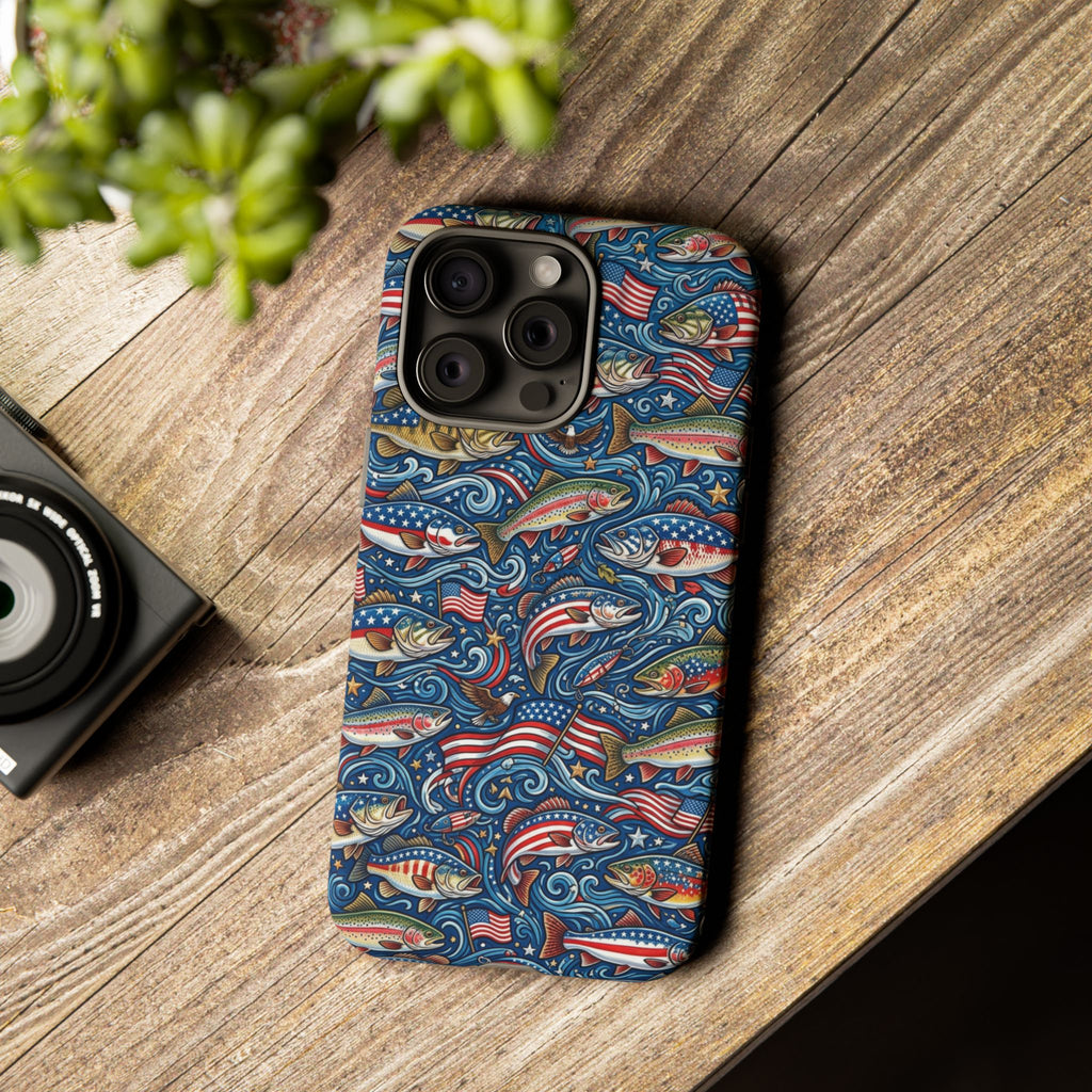 Patriotic Fishing Waters Phone Case Printify