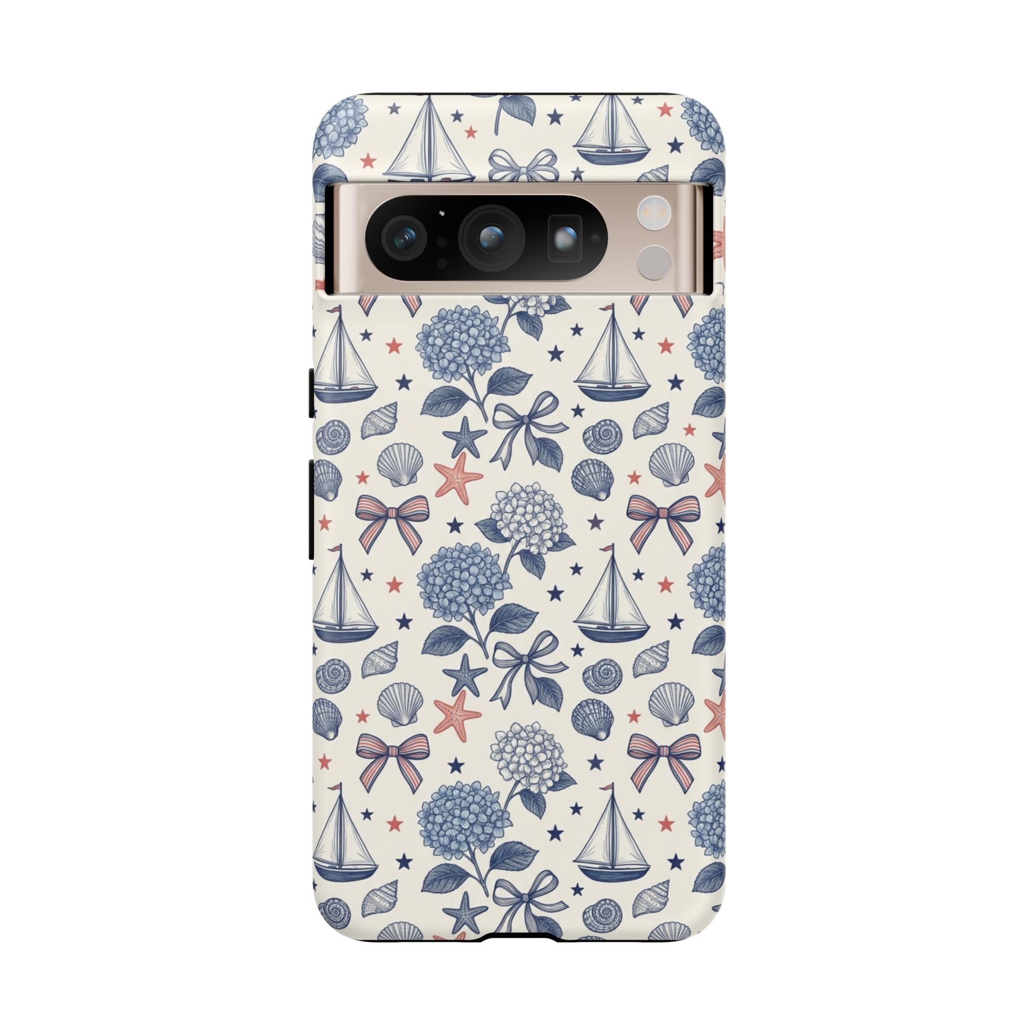Coastal Americana Hydrangea Phone Case Printify