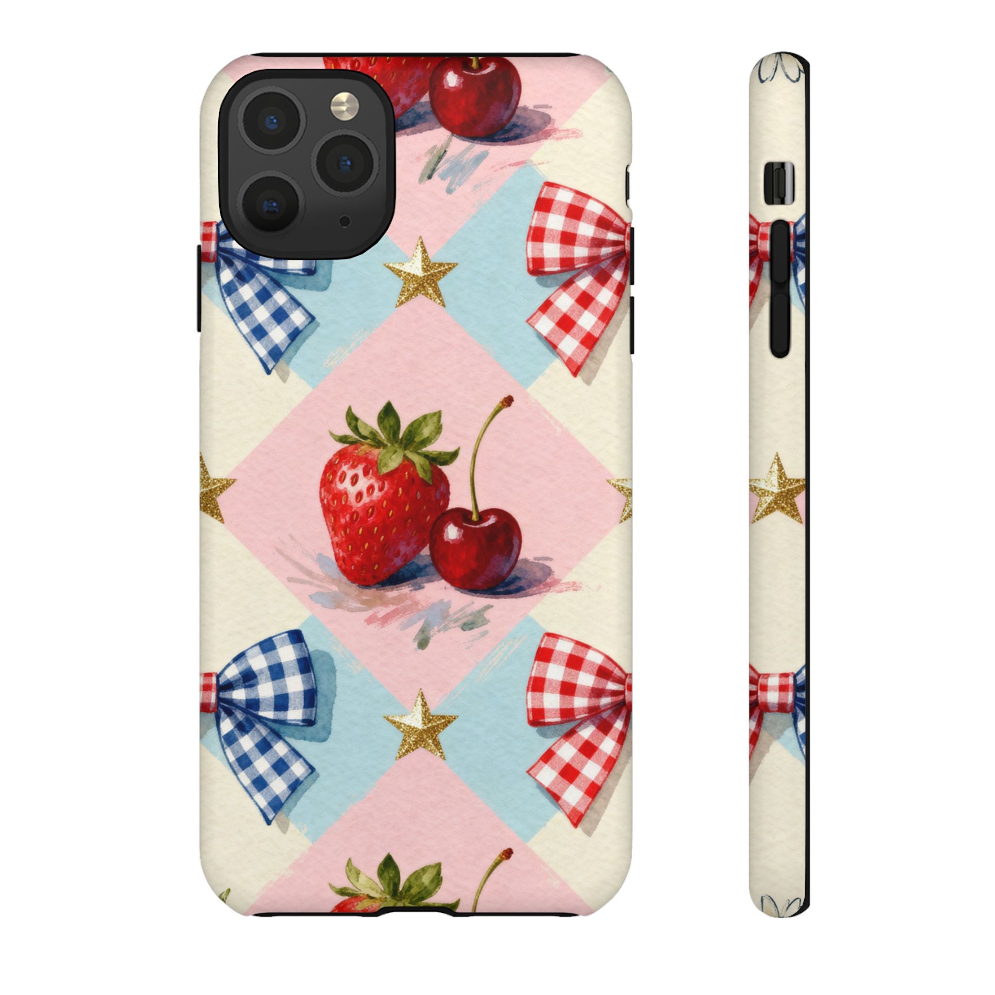 Americana Coquette Cherry Picnic Phone Case Printify