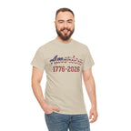 "America 1776–2026" Patriotic Unisex Cotton T-Shirt Printify