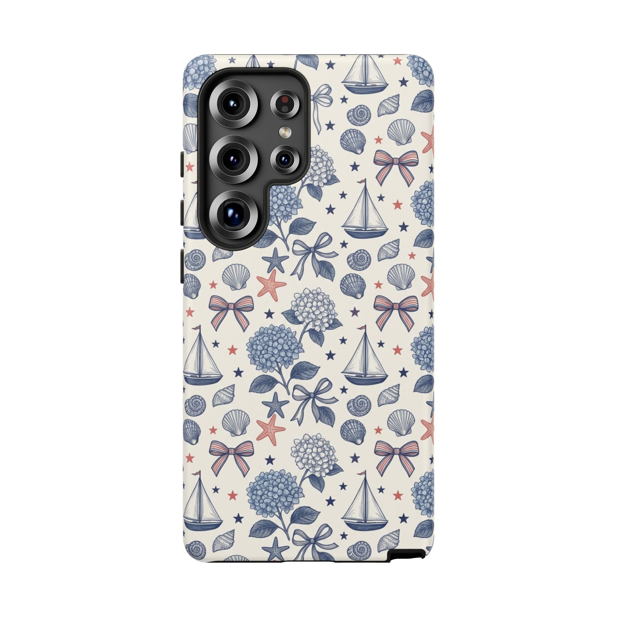 Coastal Americana Hydrangea Phone Case Printify