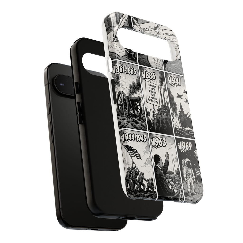America Through the Ages Comic History Phone Case Printify