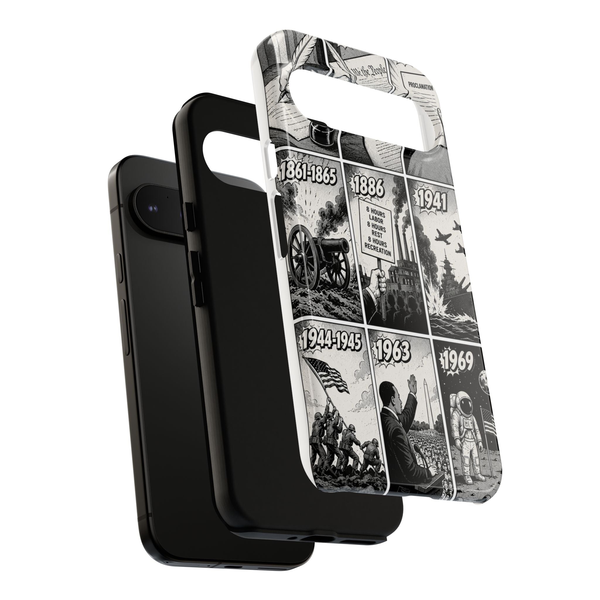 America Through the Ages Comic History Phone Case Printify