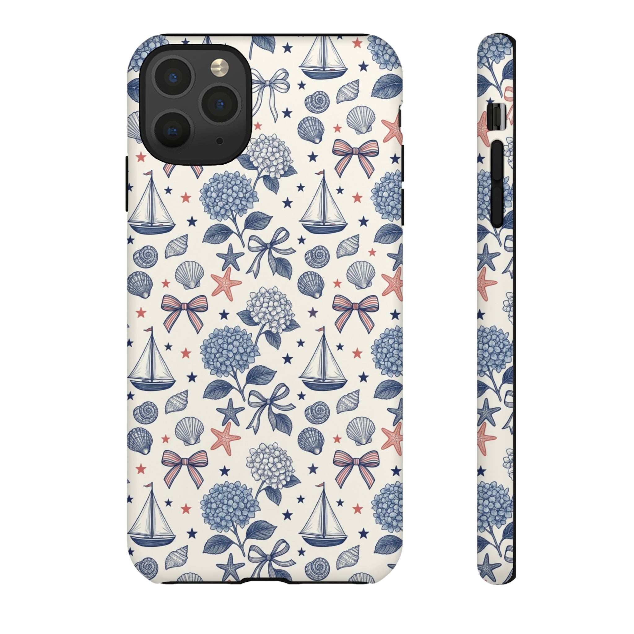 Coastal Americana Hydrangea Phone Case Printify