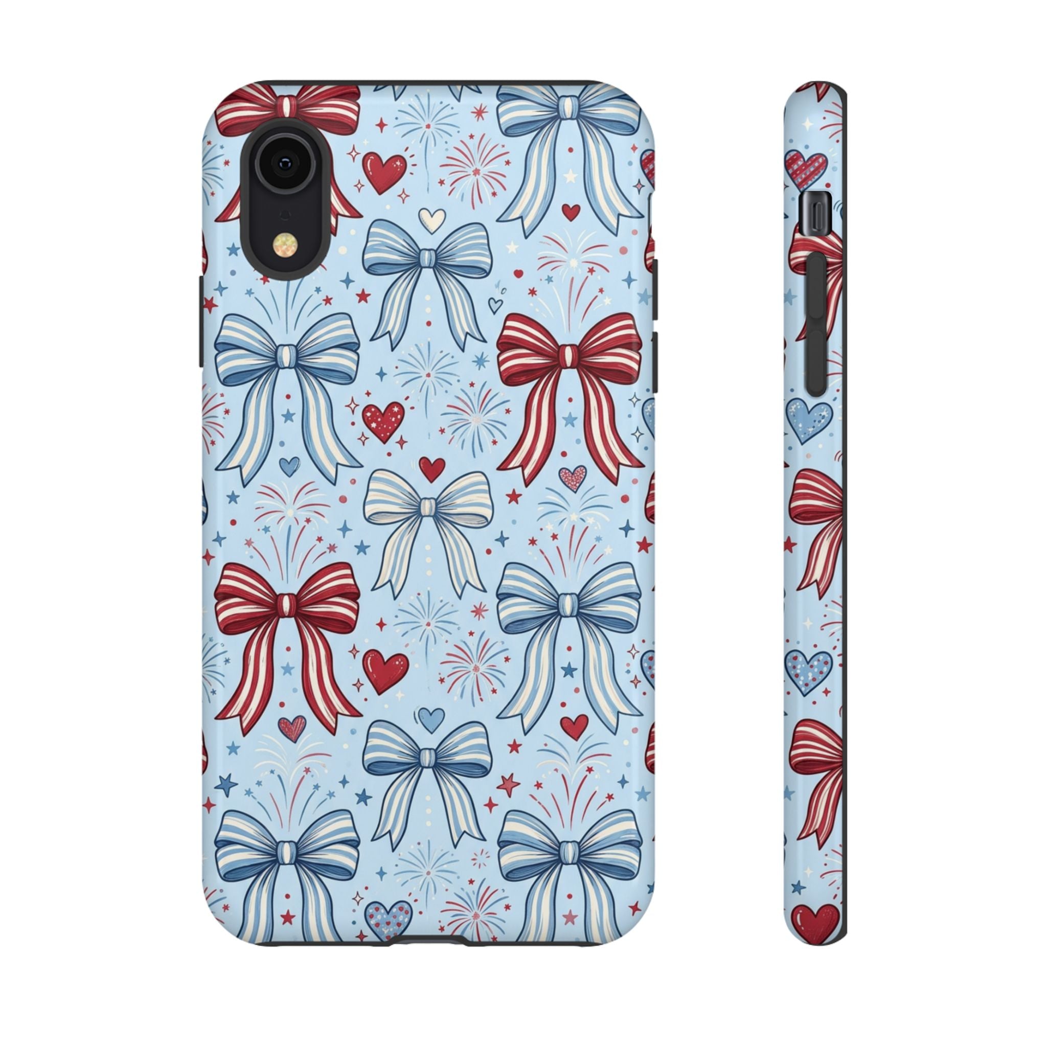 Patriotic Coquette Bows & Fireworks Phone Case Printify