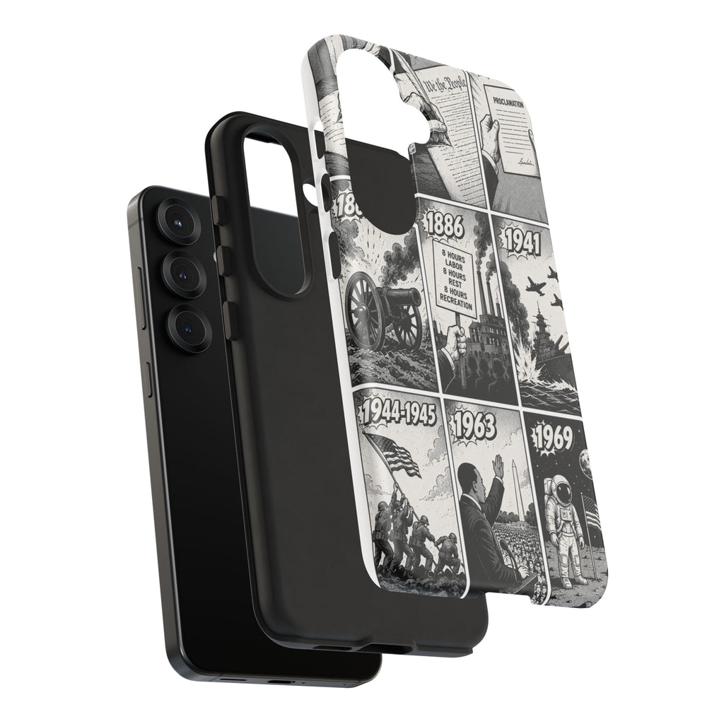 America Through the Ages Comic History Phone Case Printify