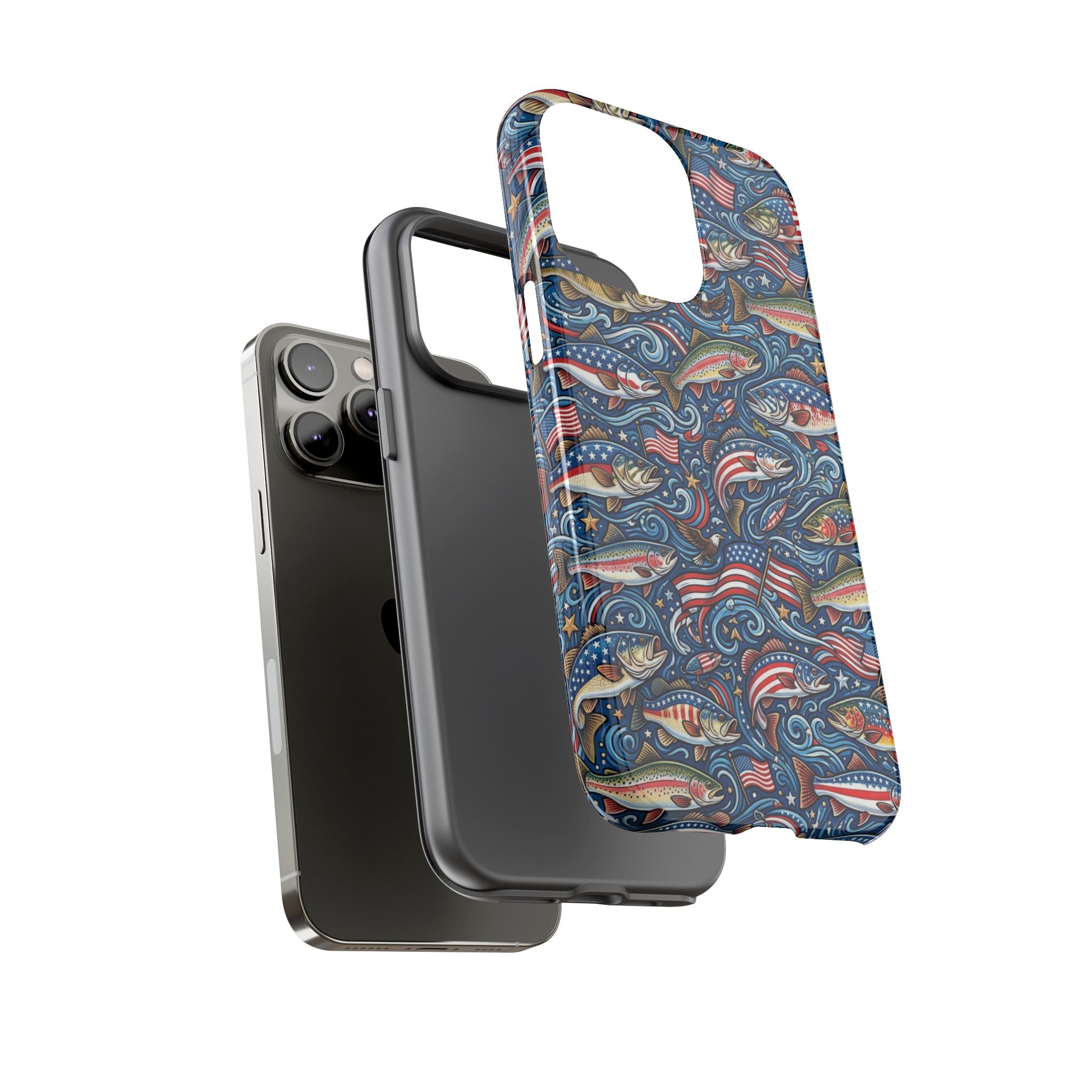 Patriotic Fishing Waters Phone Case Printify